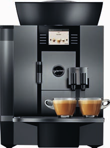 KAFFEEMASCHINEN GIGA X8c Professional Der schnelle Kaffeespezialitäten-Profi mit Festwasseranschluss Speed-Funktion: doppelt so schnelle Zubereitung von größeren Kaffeespezialitäten 2 Latte