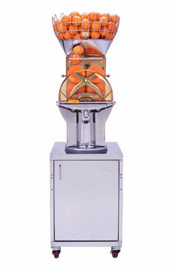 SAFTMASCHINEN Saftsack Citrocasa 8000 40 Orangen pro Minute und Vorratskorb für 150 Orangen B x T x H/mm: 600 x 550 x 1000 0,37 kw / 230V / 50Hz Orangen/min: 40 (ca.