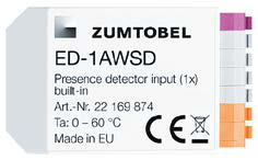 Das miniaturisierte Sensor-Gateway ED-1AWSD lässt sich sowohl in Standardgehäuse einbauen als auch in die TECTON-Tragschiene integrieren.
