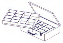 fixiert Kleinteile formstabiler Deckel durch versteifte Ecken Verpackungseinheit: 4 Stück DIMA 77/1 DIMA 77/2 DIMA 77/3 DIMA 77/4 leer inkl.