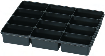Sortimentskoffer Sortimentskoffer "Hobby" hochwertige Kunststoffeinlagen stabiler Metallgriff und -verschluss Klavierband durchgängig blau schwarz Bestückt mit Einteilung Bestell-Nr.