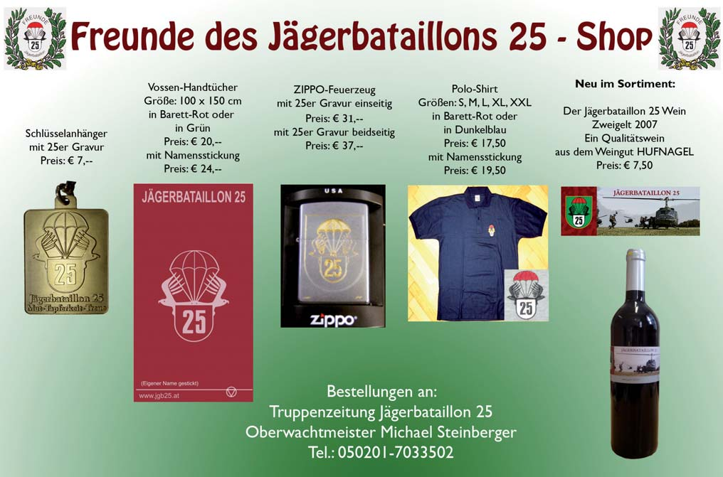Jägerbataillon 25 Verlagspostamt: