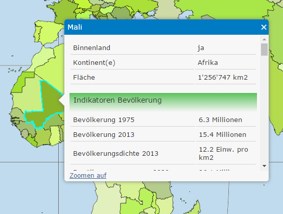 Falls die Überblickskarte gewählt ist (Ausgangskarte) erscheinen alle Daten. 2. Mit dem Datenfilter anklicken.