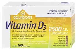 Ihr Vorteil von GESUNDFORM: Einziges in Öl gelöstes Vitamin D3