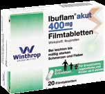 bis 28.02.2017 25% auf alle Verkaufspreise der aufgeführten Produkte** Ibuflam akut Filmtabletten 400 mg, 20 Stk.