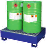PE-Auffangwanne Anwendung: Zur Lagerung von wassergefährdenden Stoffen in Kleingebinden bis zu 30 Liter Inhalt Fachlast max./kg 200 Abmessungen/mm (L x B x H) 1.060 x 630 x 2.000 Gewicht/kg 44 Art.