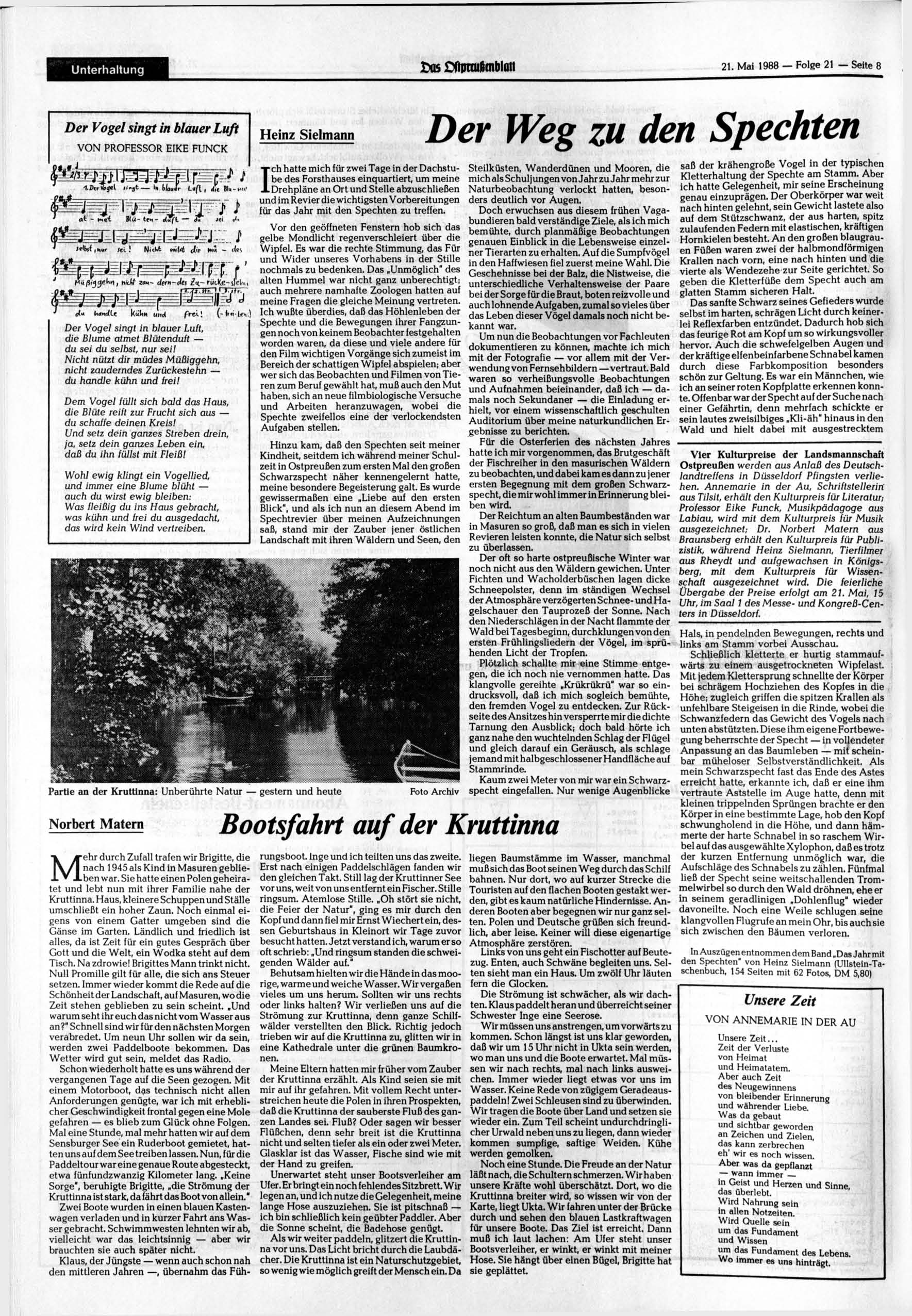Unterhaltung as ftpraiicnblatt 21.