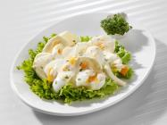 300119 Hirten-Salat Mit Weißkäsewürfeln, Paprika, Gurken, Zwiebeln und Oliven in Öl-Essig-Dressing