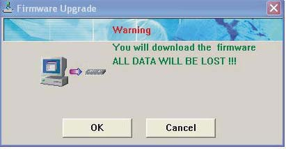 1. In dem Nachrüstungsprogramm auf der Diskette öffnen Sie bitte Factory 4, dann erscheint das folgende Bild: Warnhinweis: Alle Daten gehen beim Herunterladen der neuen Software verloren!!! 2.