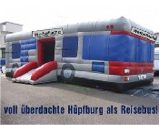 Hüpfburg Bus Riesen Hüpfspielplatz Überdacht. L: 9,00 m, B: 4,20 m zzgl.