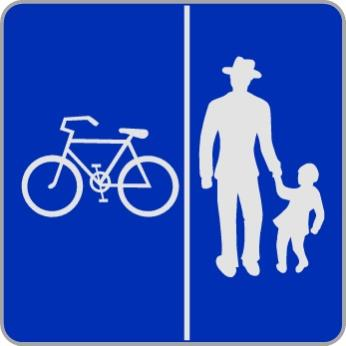 Benützung durch Fußgänger und Radfahrer bestimmten Geh- und Radweg und ein Zeichen nach b) einen Geh-