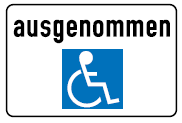 Die Symbole der Zusatztafeln nach lit. f und g dürfen auch auf einer Zusatztafel nebeneinander angebracht werden.