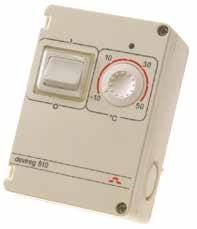 Raum- / Bodentemperierung DEVIreg TM 610 Thermostat AP-Montage Elektronischer Thermostat für Montage am Rohr oder an der Wand. Spritzwassergeschützt.