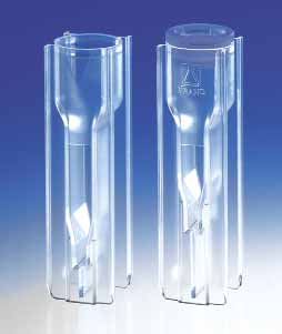 06 UV-Kunststoffküvetten für den UV/VIS-Bereich Die Brand Einmalküvetten UV-Küvette aus Kunststoff ersetzen in vielen Bereichen teure BRAND und empfindliche Glas- bzw. Quarzglas-Küvetten.