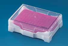 09 660 PCR-Box /-Rack, PP Geeignet zur Probenvorbereitung, zum Aufbewahren und Lagern von 0,ml-Einzelgefäßen, 8er-Strips und er-strips sowie 96er-well PCR Platten.