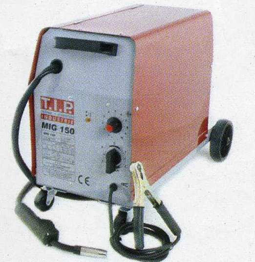 KW01-2017 "1964 - - 2014" T.I.P. Schutzgasschweißgerät MIG-150 MIG-150 Ausgangsspannung V 19-30 Regelbereich A 40-150 Einschaltdauer 230V A 115/15% Drahtstärke max. mm 0,8 Gewicht ca. kg.