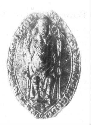 Das Siegel aus der Hanstedter Kirche (1300) Beim Abbruch der alten Kirche ca. 1883 wurde ein sehr wertvoller Fund gemacht.