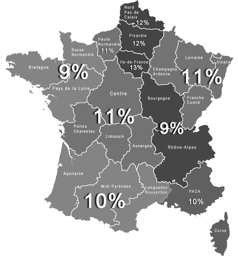 188 Jean-Pierre Jeantheau 6% 2% 20% 30% 41% <16 17-25 26-35 36-45 >46 Figure 8: Immigrants by age of arrival in France. Source: INSEE, IVQ file 2011, calculated by the author.