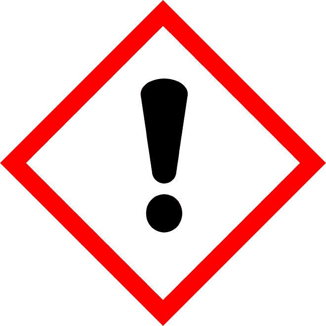 Gefahrenpiktogramme : Signalwort : Gefahr Gefahrenhinweise : H225 Flüssigkeit und Dampf leicht entzündbar. H319 Verursacht schwere Augenreizung. H336 Kann Schläfrigkeit und Benommenheit verursachen.