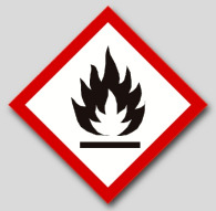 Entzündbare Flüssigkeiten 5 Gefahrenpiktogramme GHS03 Flamme über