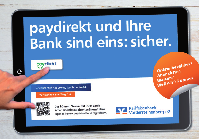 Raiffeisenbank Vordersteinenberg eg Salzfeldstraße 5 73553 Alfdorf-Vordersteinenberg Telefon 071 76 / 8 17 Telefax 07176 / 3415 mit Geschäftsstelle