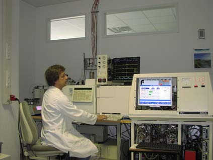 Die Bestimmung des / - Verhältnisses an organischen Schadstoffen erfolgt durch Purge-and-Trap und G ombustion Isotope Ratio Mass Spectroscopy (P&T-G--IRMS).