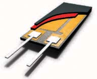 Obere Elektrode lässt Feuchte zur dielektrischen Schicht vordringen und weist Kondensat und Verunreinigungen ab Dielektrische Schicht Polymer, verändert Dielektrizität stetig mit der relativen