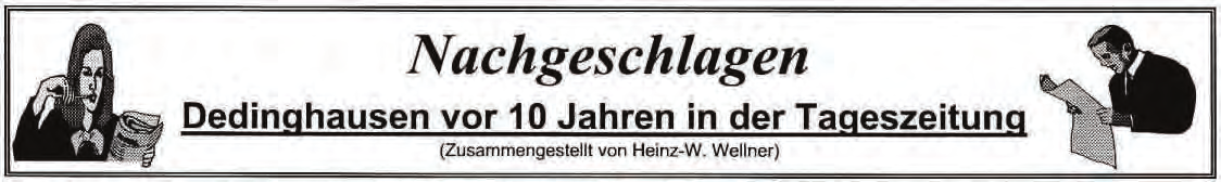 Dedinghausen ist mit den Tanzgarden, dem Elferrat und dem Männerballett des KCD sowie Abordnungen der Schützen, der Westernfreunde und des Kindergartens stark vertreten.