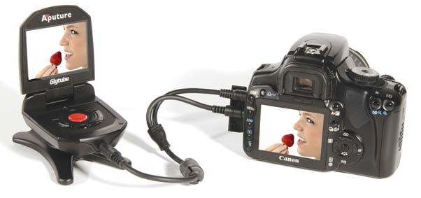 DSLR-Kabel-Fernauslöser mit Monitor Aputure Gigtube Phottix Hector Kabel-Fernbedienung, mit 2 Meter Kabel und einem 6,1 cm (2,4 ) LCD Farbmonitor zum beque men Betrachten und Auslösen der Kamera.
