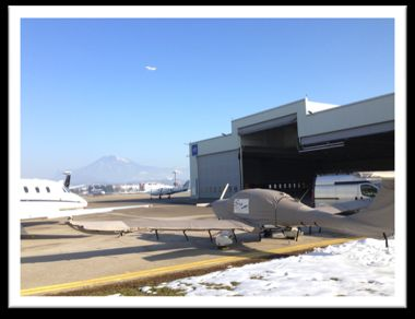 D-EROE auf neuem Platz Standort vor Hangar 9/GAC LOWS Unsere in