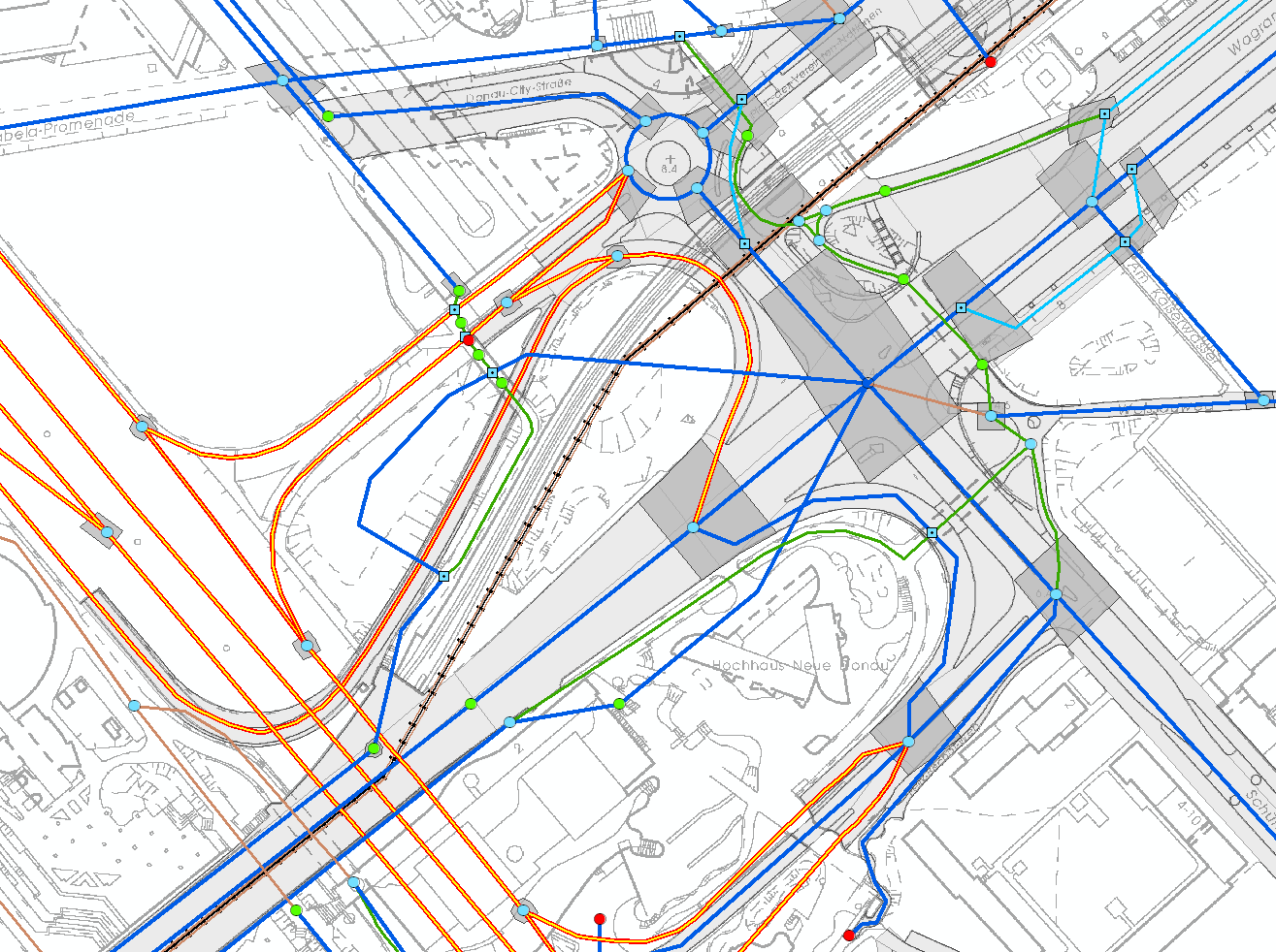 GIP intermodaler Verkehrsgraph Public Transport network - Wiener Linien.