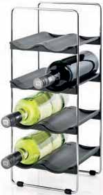 VINEDO 63569 Weinregal für 8 Flaschen // Wine Rack for 8 bottles Stahldraht verchromt, Kunststoff// chrome-plated steel wire, D_ 848,5/ 6 19,5 /_22 cm NAVETTA PEREA 2 x 63565 Käsereibe mit