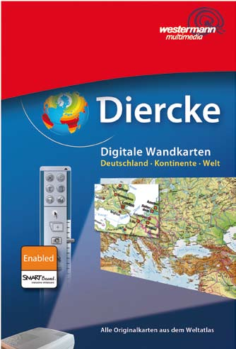 Diercke 360 Diercke Digitale Wandkarten - Mehr als eine Projektion! Die Software Diercke Digitale Wandkarten enthält sämtliche Karten des neuen Diercke Weltatlas auf einer einzigen DVD.