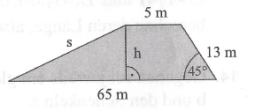 Aufgabe 8: In der nebenstehenden Skizze sieht man den Querschnitt eines Deiches, der nach links