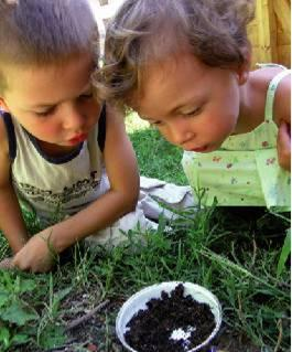 Kompostieren im Kindergarten