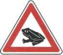 Verkehrszeichen Neu Amphibienwanderung Unzureichendes Lichtraumprofil Inline-Skater/Rollschuhfahrer Mit diesem Gefahrzeichen wird vor Am- gewarnt. Es phibien (z. B.