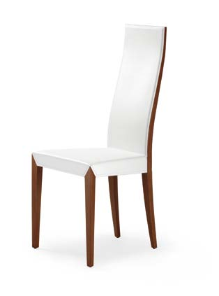 Chair with frame in natural beech wood or walnut canaletto, cherry, wenghè, white or black stained beech.