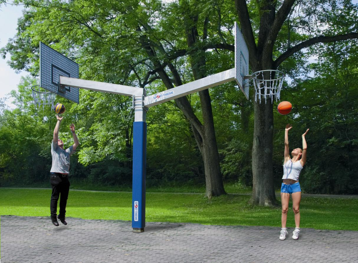 Bewegungsidee Basketball-Anlage