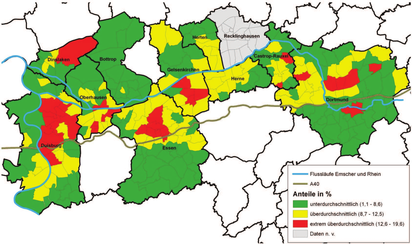 Ungleichverteilung der arbeitslosen