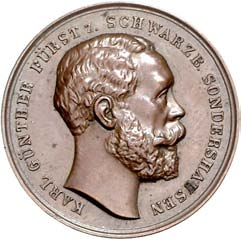 383 382 383 Schwarzburg-Sondershausen 382 Karl Günther 1880-1909. Bronzene Verdienstmedaille o.
