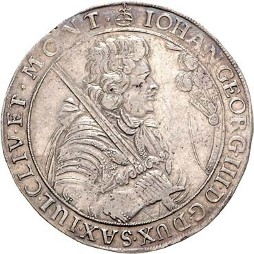 314 314 Johann Georg III. 1680-1691. Taler 1687, Dresden.