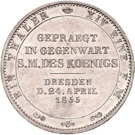 Fast Stempelglanz 300,- 349 Doppeltalerförmige Medaille 1866.