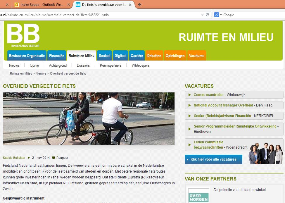Radfahren ist aktuell in NL.