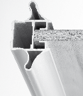 Griffprofil Welle Vorne Griff Hinten glatte Fläche mit Vertiefung RAL-Farbe Griffprofil Elegant Vorne Griff Hinten glatte Fläche mit Vertiefung Bronze (Auslauf) RAL-Farbe Edelstahl Seitenprofil mit