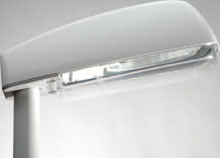 Polyestergehäuse mit UV-Schutzlack oder Alu-Druckgussgehäuse lackiert Moderne Kofferleuchte mit Universal - Mastbefestigungssystem Baureihen 46... / 46AL.