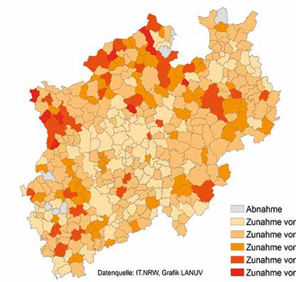 13 Entwicklung der Siedlungs- und Verhehrsfläche im Zeitraum 1996-2015 Datenquelle: IT.