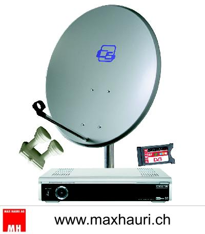 eliste Audio / Video / PC SAT / DVB 01 SAT-Offset-Spiegel 80cm inkl. Receiver 12.