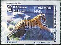 November 2003 - Ausgleichsmarke "Hund" - MiNr 25 Ausgleichsmarke "Hund" selbstklebend, 7 Cent, ** PM-PIN 500 0,50 dito mit Ersttags-Sonderstempel 14.11.
