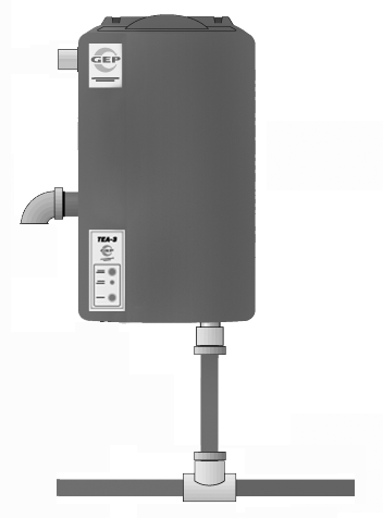 Mit Anschluss-Set TEA/TEO (als Zubehör erhältlich) Zum Anschluss des Gerätes an die Saugleitung, siehe Bild 10. T-Stück mittels Schlauchtüllen in die Saugleitung einsetzen.