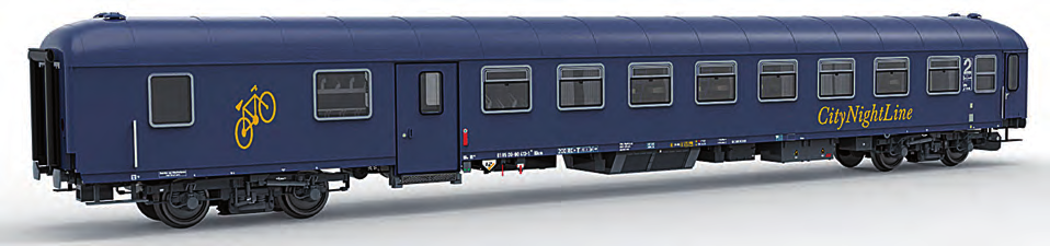 Wer die ersten Auflagen der blauen City Night Line-Wagen verpasst hat, erhält hier die Gelegenheit, nochmals einen vollständigen blauen Zug zu erwerben.
